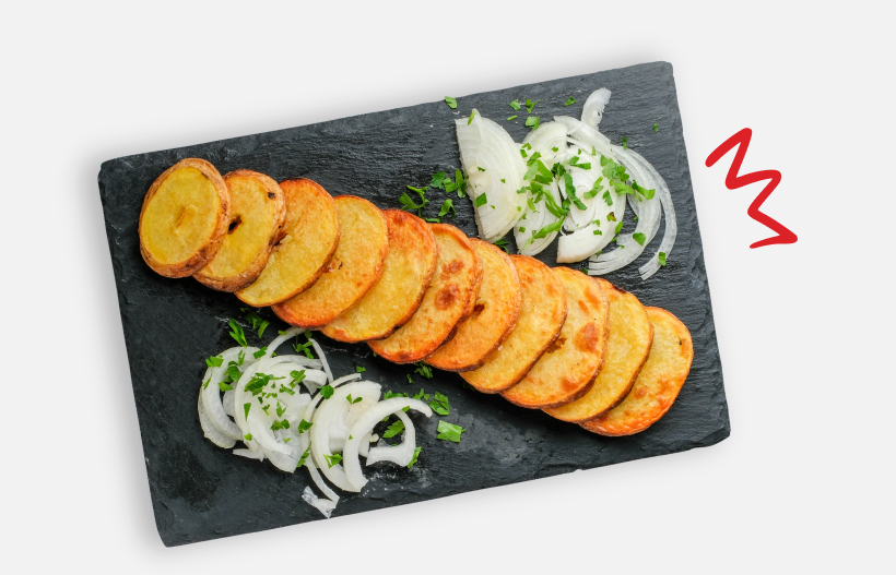 Grilled potatoes